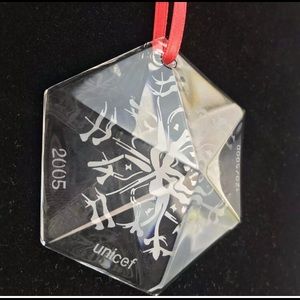 New never opened UNICEF crystal ornament
